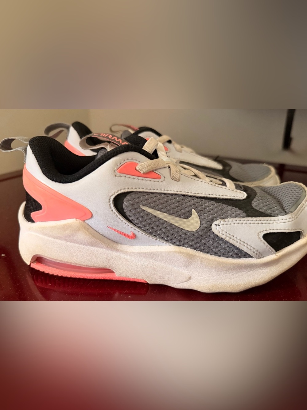 Nike Kids White, Gray & Pink AirMax Sneakers